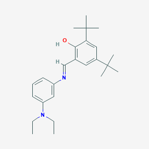 molecular formula C25H36N2O B10869850 2,4-di-tert-butyl-6-[(E)-{[3-(diethylamino)phenyl]imino}methyl]phenol 