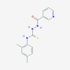 molecular formula C15H16N4OS B10869863 N-(2,4-dimethylphenyl)-2-(pyridin-3-ylcarbonyl)hydrazinecarbothioamide 