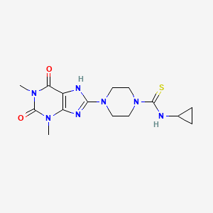 N-cyclopropyl-4-(1,3-dimethyl-2,6-dioxo-2,3,6,7-tetrahydro-1H-purin-8-yl)piperazine-1-carbothioamide