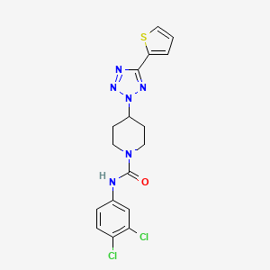 molecular formula C17H16Cl2N6OS B10869906 N-(3,4-dichlorophenyl)-4-[5-(thiophen-2-yl)-2H-tetrazol-2-yl]piperidine-1-carboxamide 