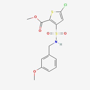 molecular formula C14H14ClNO5S2 B10869966 Methyl 5-chloro-3-[(3-methoxybenzyl)sulfamoyl]thiophene-2-carboxylate 