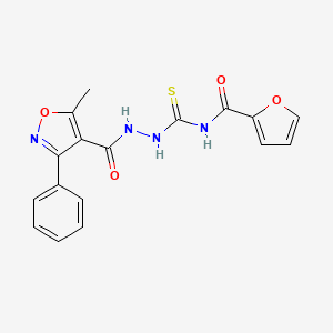 N-({2-[(5-methyl-3-phenyl-1,2-oxazol-4-yl)carbonyl]hydrazinyl}carbonothioyl)furan-2-carboxamide