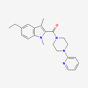 (5-ethyl-1,3-dimethyl-1H-indol-2-yl)[4-(pyridin-2-yl)piperazin-1-yl]methanone