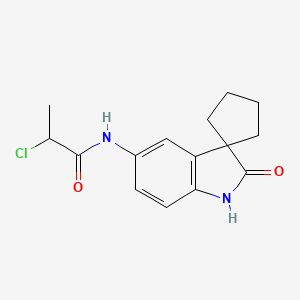 2-Chloro-N-(2'-oxo-1',2'-dihydrospiro[cyclopentane-1,3'-indol]-5'-YL)propanamide