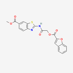 Methyl 2-({[(1-benzofuran-2-ylcarbonyl)oxy]acetyl}amino)-1,3-benzothiazole-6-carboxylate