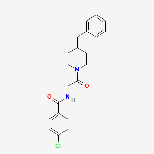 molecular formula C21H23ClN2O2 B10870070 N-[2-(4-benzylpiperidin-1-yl)-2-oxoethyl]-4-chlorobenzamide 