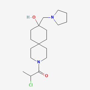 molecular formula C18H31ClN2O2 B10870105 2-Chloro-1-[9-hydroxy-9-(1-pyrrolidinylmethyl)-3-azaspiro[5.5]undec-3-YL]-1-propanone 