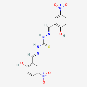 N'~1~,2-Bis[(2-hydroxy-5-nitrophenyl)methylene]-1-hydrazinecarbothiohydrazide