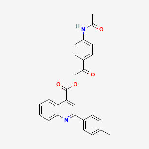 2-[4-(Acetylamino)phenyl]-2-oxoethyl 2-(4-methylphenyl)quinoline-4-carboxylate