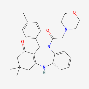 3,3-dimethyl-11-(4-methylphenyl)-10-(morpholin-4-ylacetyl)-2,3,4,5,10,11-hexahydro-1H-dibenzo[b,e][1,4]diazepin-1-one