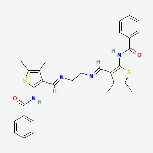 N,N'-{ethane-1,2-diylbis[nitrilo(E)methylylidene(4,5-dimethylthiene-3,2-diyl)]}dibenzamide