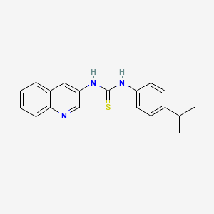 molecular formula C19H19N3S B10870180 1-[4-(Propan-2-yl)phenyl]-3-quinolin-3-ylthiourea 