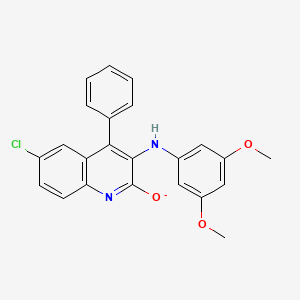 6-chloro-3-(3,5-dimethoxyanilino)-4-phenylquinolin-2-olate