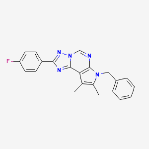 7-benzyl-2-(4-fluorophenyl)-8,9-dimethyl-7H-pyrrolo[3,2-e][1,2,4]triazolo[1,5-c]pyrimidine