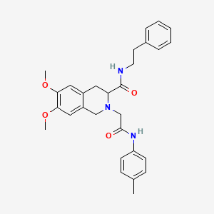 molecular formula C29H33N3O4 B10870207 6,7-dimethoxy-2-{2-[(4-methylphenyl)amino]-2-oxoethyl}-N-(2-phenylethyl)-1,2,3,4-tetrahydroisoquinoline-3-carboxamide 