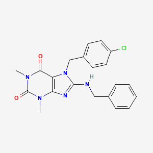 8-(benzylamino)-7-(4-chlorobenzyl)-1,3-dimethyl-3,7-dihydro-1H-purine-2,6-dione