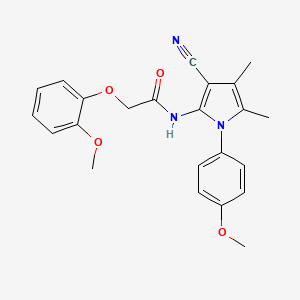 N-[3-cyano-1-(4-methoxyphenyl)-4,5-dimethyl-1H-pyrrol-2-yl]-2-(2-methoxyphenoxy)acetamide