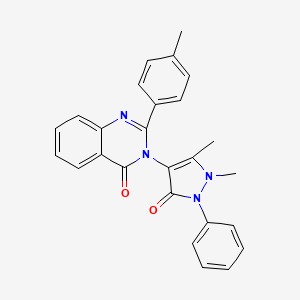 molecular formula C26H22N4O2 B10870237 3-(1,5-Dimethyl-3-oxo-2-phenylpyrazol-4-yl)-2-(4-methylphenyl)quinazolin-4-one 