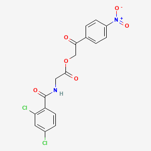 2-(4-Nitrophenyl)-2-oxoethyl 2-[(2,4-dichlorobenzoyl)amino]acetate