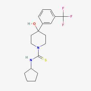 molecular formula C18H23F3N2OS B10870262 N-cyclopentyl-4-hydroxy-4-[3-(trifluoromethyl)phenyl]piperidine-1-carbothioamide 