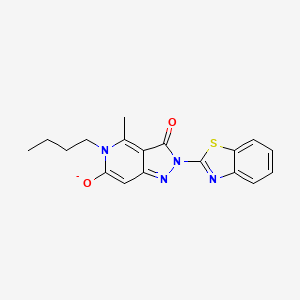 2-(1,3-benzothiazol-2-yl)-5-butyl-4-methyl-3-oxo-3,5-dihydro-2H-pyrazolo[4,3-c]pyridin-6-olate