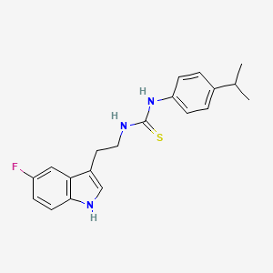 molecular formula C20H22FN3S B10870312 1-[2-(5-fluoro-1H-indol-3-yl)ethyl]-3-[4-(propan-2-yl)phenyl]thiourea 