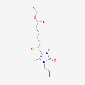 molecular formula C15H24N2O4 B10870316 ethyl 6-(5-methyl-2-oxo-1-propyl-2,3-dihydro-1H-imidazol-4-yl)-6-oxohexanoate 