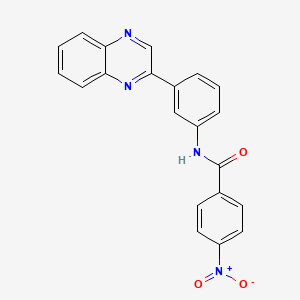 4-nitro-N-[3-(quinoxalin-2-yl)phenyl]benzamide