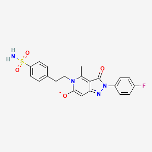 molecular formula C21H18FN4O4S- B10870335 2-(4-fluorophenyl)-4-methyl-3-oxo-5-[2-(4-sulfamoylphenyl)ethyl]-3,5-dihydro-2H-pyrazolo[4,3-c]pyridin-6-olate 