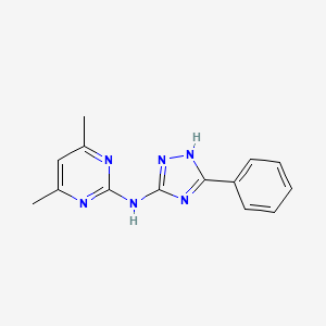 4,6-dimethyl-N-(5-phenyl-1H-1,2,4-triazol-3-yl)pyrimidin-2-amine