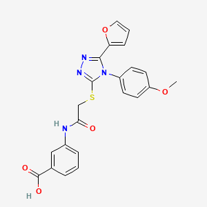 3-[({[5-(furan-2-yl)-4-(4-methoxyphenyl)-4H-1,2,4-triazol-3-yl]sulfanyl}acetyl)amino]benzoic acid