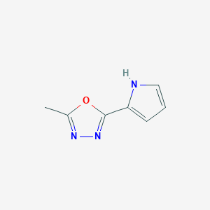 molecular formula C7H7N3O B10870397 2-methyl-5-(1H-pyrrol-2-yl)-1,3,4-oxadiazole 