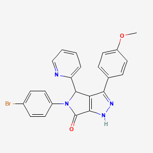 5-(4-bromophenyl)-3-(4-methoxyphenyl)-4-(pyridin-2-yl)-4,5-dihydropyrrolo[3,4-c]pyrazol-6(1H)-one