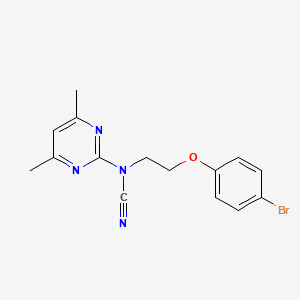 molecular formula C15H15BrN4O B10870450 [2-(4-Bromophenoxy)ethyl](4,6-dimethylpyrimidin-2-yl)cyanamide 