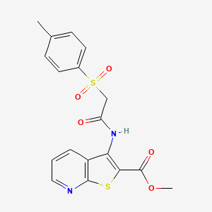 molecular formula C18H16N2O5S2 B10870462 Methyl 3-({[(4-methylphenyl)sulfonyl]acetyl}amino)thieno[2,3-b]pyridine-2-carboxylate 