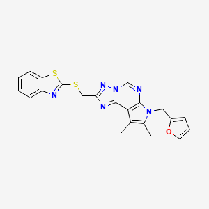 1,3-Benzothiazol-2-YL {[7-(2-furylmethyl)-8,9-dimethyl-7H-pyrrolo[3,2-E][1,2,4]triazolo[1,5-C]pyrimidin-2-YL]methyl} sulfide