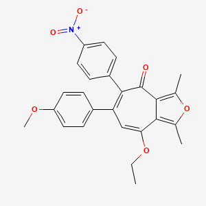 molecular formula C26H23NO6 B10870484 8-ethoxy-6-(4-methoxyphenyl)-1,3-dimethyl-5-(4-nitrophenyl)-4H-cyclohepta[c]furan-4-one 