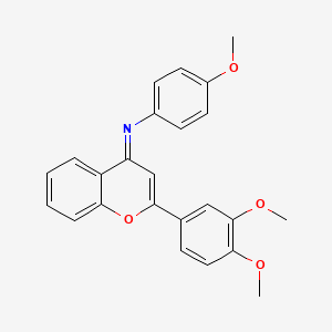 N-[(4E)-2-(3,4-dimethoxyphenyl)-4H-chromen-4-ylidene]-4-methoxyaniline