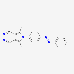 molecular formula C22H21N5 B10870531 1,4,5,7-tetramethyl-6-{4-[(E)-phenyldiazenyl]phenyl}-6H-pyrrolo[3,4-d]pyridazine CAS No. 472990-72-0