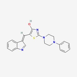 molecular formula C22H20N4OS B10870534 (5Z)-5-(1H-indol-3-ylmethylidene)-2-(4-phenylpiperazin-1-yl)-1,3-thiazol-4(5H)-one 