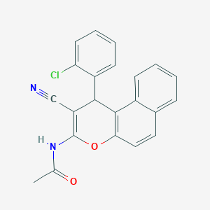 N-[1-(2-chlorophenyl)-2-cyano-1H-benzo[f]chromen-3-yl]acetamide