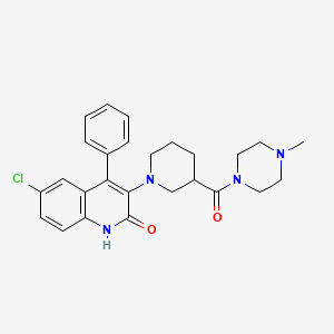 6-chloro-3-{3-[(4-methylpiperazin-1-yl)carbonyl]piperidin-1-yl}-4-phenylquinolin-2(1H)-one