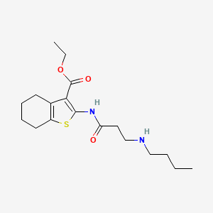 molecular formula C18H28N2O3S B10870573 ethyl 2-[(N-butyl-beta-alanyl)amino]-4,5,6,7-tetrahydro-1-benzothiophene-3-carboxylate 