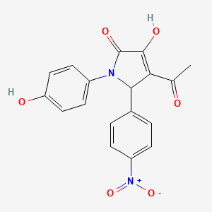 4-acetyl-3-hydroxy-1-(4-hydroxyphenyl)-5-(4-nitrophenyl)-1,5-dihydro-2H-pyrrol-2-one