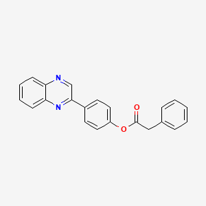 molecular formula C22H16N2O2 B10870621 4-(Quinoxalin-2-yl)phenyl phenylacetate 