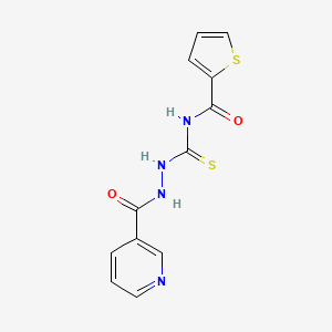 N-{[2-(pyridin-3-ylcarbonyl)hydrazinyl]carbonothioyl}thiophene-2-carboxamide