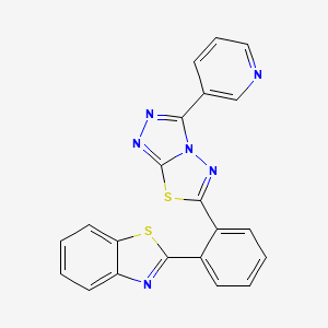 2-{2-[3-(Pyridin-3-yl)[1,2,4]triazolo[3,4-b][1,3,4]thiadiazol-6-yl]phenyl}-1,3-benzothiazole