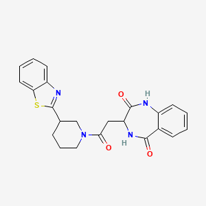 3-{2-[3-(1,3-Benzothiazol-2-YL)piperidino]-2-oxoethyl}-3,4-dihydro-1H-1,4-benzodiazepine-2,5-dione