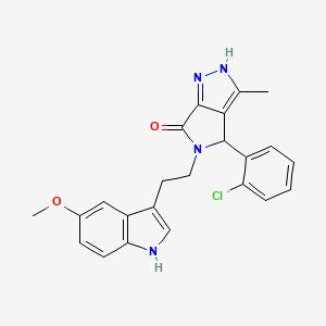 4-(2-chlorophenyl)-5-[2-(5-methoxy-1H-indol-3-yl)ethyl]-3-methyl-4,5-dihydropyrrolo[3,4-c]pyrazol-6(2H)-one