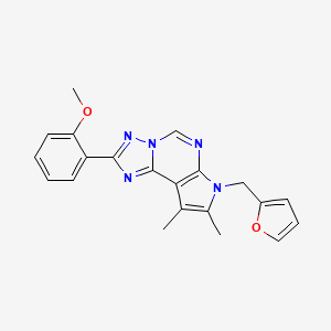 2-[7-(2-Furylmethyl)-8,9-dimethyl-7H-pyrrolo[3,2-E][1,2,4]triazolo[1,5-C]pyrimidin-2-YL]phenyl methyl ether